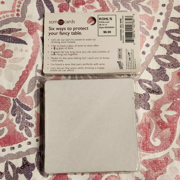 Someecards 6 Pack Assorted Wine Drink Coasters by 30 Watt Funny Sarcastic NWT - Picture 4 of 6